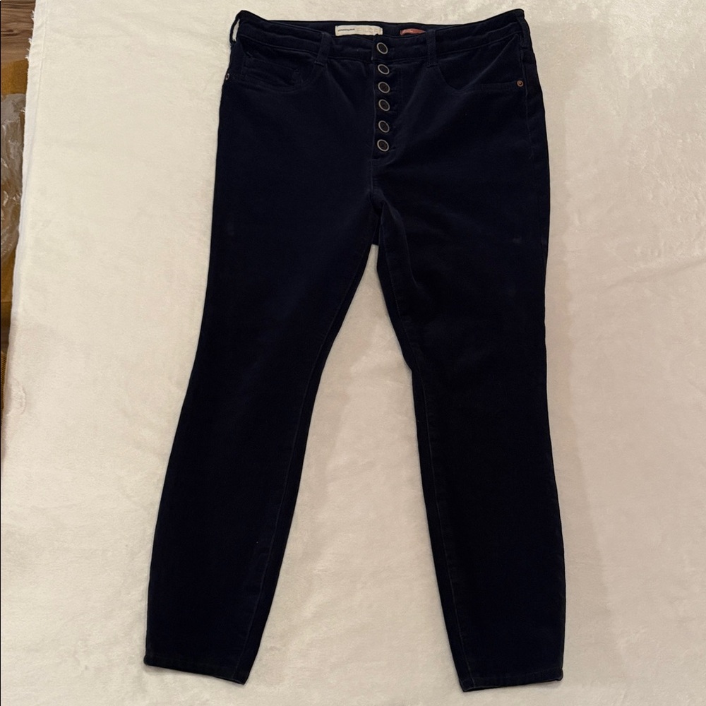 Pilcro Dark Navy Ankle Jeans